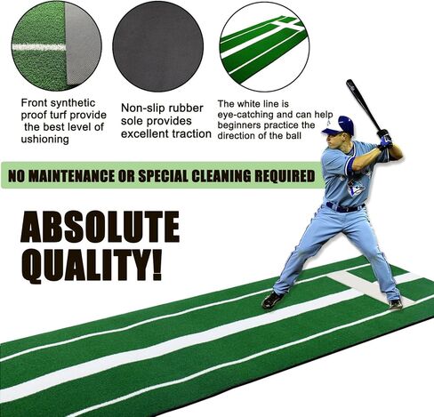 حصيرة رمي الكرة اللينة من Vaolvpant مقاس 10'x3' المحمولة لرمي الكرة اللينة لممارسة التمارين في الهواء الطلق in Kuwait