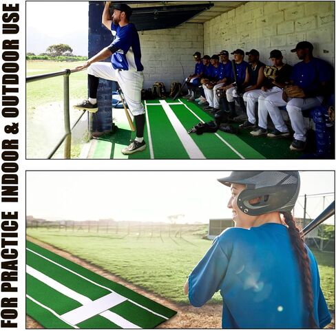 حصيرة رمي الكرة اللينة من Vaolvpant مقاس 10'x3' المحمولة لرمي الكرة اللينة لممارسة التمارين في الهواء الطلق in Kuwait