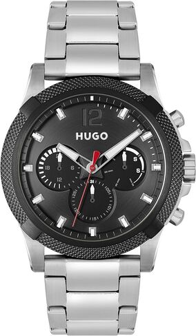 HUGO #Impress for HER Women's Multifunction Stainless Steel Case and Link Bracelet Watch, Color: Carnation Gold (Model: 1540136) in Saudi Arabia