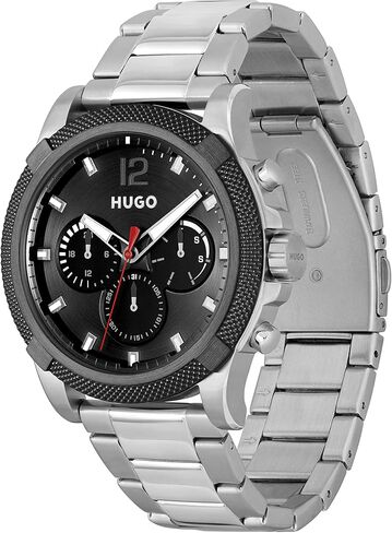 HUGO #Impress for HER Women's Multifunction Stainless Steel Case and Link Bracelet Watch, Color: Carnation Gold (Model: 1540136) in Saudi Arabia