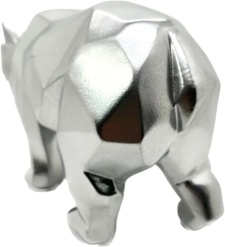 SMRTHMRT Abstract Geometric Sculptures,Creative Animals/Bear Statues Collectible Figurines for Home Office Decor Yards Garden Ornaments (White) in Saudi Arabia