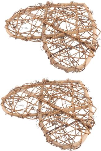 IMIKEYA 2pcs Rustic Wicker Rattan Heart Christmas Heart Wreath Twig Garland DIY Vine Wreath Rattan Heart Wreath Wall Hanging Decor Takraw Craft Decoration Outdoor Decor Wooden Branch in Saudi Arabia