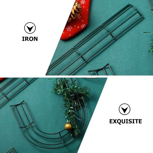 Milisten 4Pcs Christmas Cane Wreath Frame, Iron Wire Wreath Frame for Christmas, New Year Valentines Party Decoration in Saudi Arabia