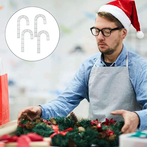 Milisten 4Pcs Christmas Cane Wreath Frame, Iron Wire Wreath Frame for Christmas, New Year Valentines Party Decoration in Saudi Arabia