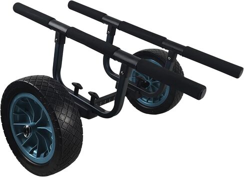 JOIERW Heavy Duty Kayak Cart, Width Adjustable Canoe Cart with 12inch Flatfree Beach Wheels Boat Dolly Cart Transport Carrier in Kuwait