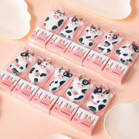 Cake Candle,Milk Cow Number Candles,Cute Cow Birthday Cake,Topper for Farm Cowboy Animal Theme Shower Birthday Candles Birthday Party Supplies in Saudi Arabia