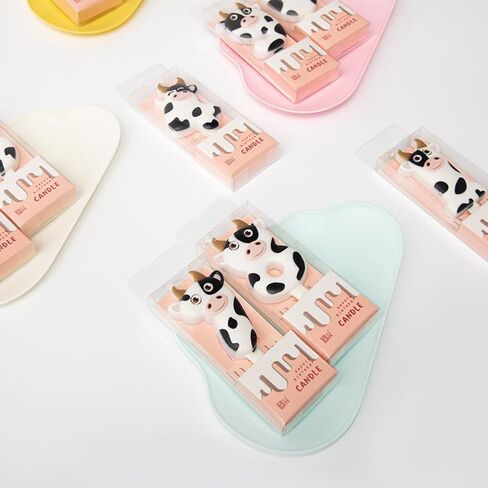 Cake Candle,Milk Cow Number Candles,Cute Cow Birthday Cake,Topper for Farm Cowboy Animal Theme Shower Birthday Candles Birthday Party Supplies in Saudi Arabia