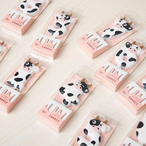 Cake Candle,Milk Cow Number Candles,Cute Cow Birthday Cake,Topper for Farm Cowboy Animal Theme Shower Birthday Candles Birthday Party Supplies in Saudi Arabia