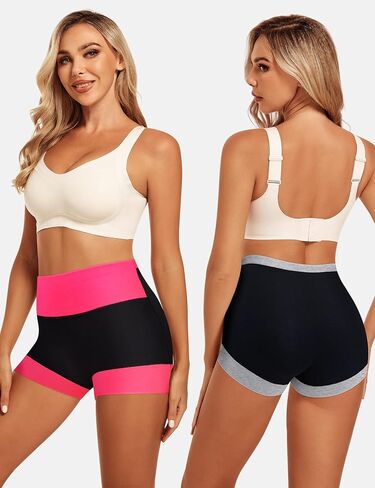 MEIYATING Boy Shorts Underwear for Women High Waisted Cotton Panties Stretch Briefs 4 Pack… in Kuwait