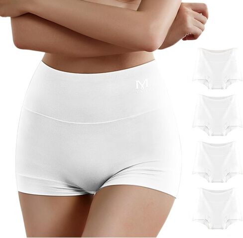 MEIYATING Boy Shorts Underwear for Women High Waisted Cotton Panties Stretch Briefs 4 Pack… in Kuwait