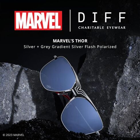 DIFF | Marvel Avengers Black Panther Cat Eye Style Sunglasses for Women Polarized UV400 Protection, Black + Grey, Black + Grey, Medium in Saudi Arabia