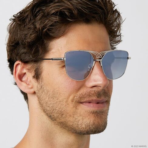 DIFF | Marvel Avengers Black Panther Cat Eye Style Sunglasses for Women Polarized UV400 Protection, Black + Grey, Black + Grey, Medium in Saudi Arabia