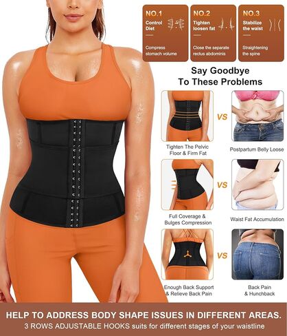 TrainingGirl النساء عرق الخصر المتقلب المدرب ساونا مشد تجريب حزام حزام بطن المعدة يلتف محدد شكل الجسم حزام رياضي in Kuwait
