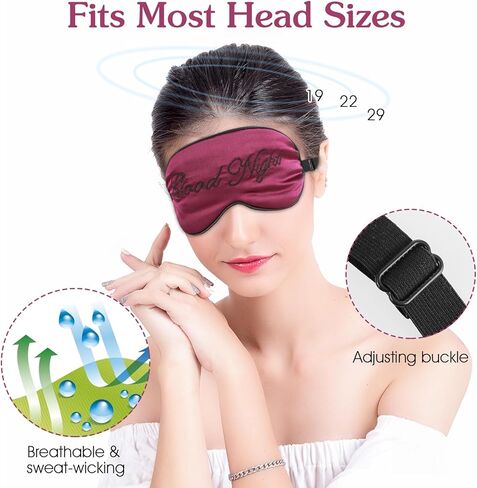 4 Pcs Funny Sleep Eye Mask Soft Silk Blindfold Eye Sleeping Mask with Adjustable Strap Blackout Side Sleeper Eye Covers Travel Eye Mask Sleeping Night for Women Men Nap Meditation in Saudi Arabia