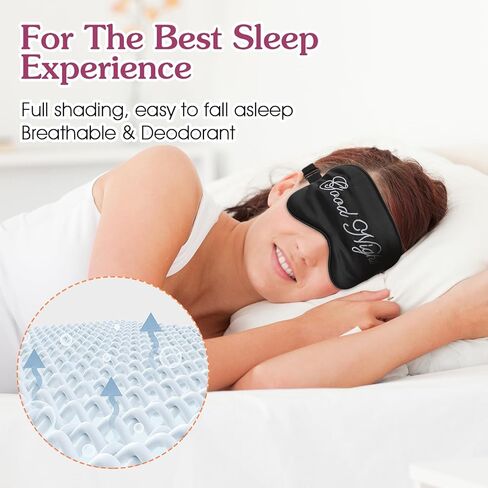 4 Pcs Funny Sleep Eye Mask Soft Silk Blindfold Eye Sleeping Mask with Adjustable Strap Blackout Side Sleeper Eye Covers Travel Eye Mask Sleeping Night for Women Men Nap Meditation in Saudi Arabia