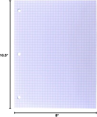 Top Flight Filler Paper, Quadrille Rule, 11 x 8.5 Inches, 80 Sheets (12650) in Saudi Arabia