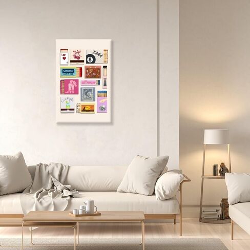 Light Blue Preppy Matchbox Wall Art Prints Trendy Coastal Life Collage Poster Funky Girly Room Decor Ocean Matchbook Posters Dorm Room Decor 8x12inch Unframed in Saudi Arabia