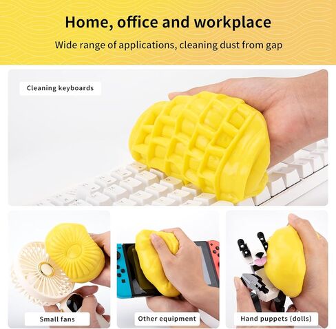 جل تنظيف الغبار، جل تنظيف السيارة، منظف لوحة المفاتيح، معجون تنظيف للسيارة الداخلية، منظف الوحل، جل تنظيف الغبار، معجون السيارة لتنظيف جل السيارة، منظف جيلي السيارة، أزرق 8.8 أونصة in Kuwait