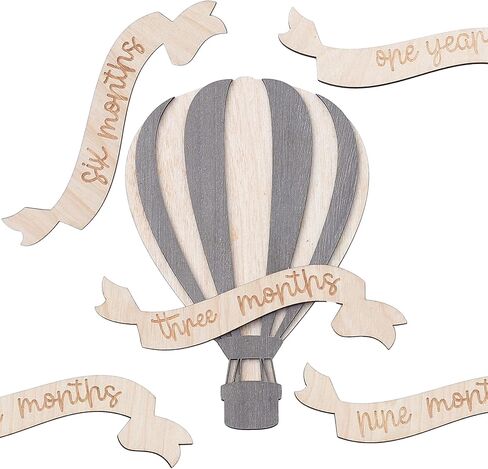 Baby Monthly Milestone Cards - Wooden Monthly Milestone Discs - Newborn Photography Props to Document Your Baby´s Growth - Baby Announcement Sign (Butterfly) in Kuwait