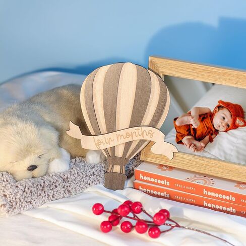 Baby Monthly Milestone Cards - Wooden Monthly Milestone Discs - Newborn Photography Props to Document Your Baby´s Growth - Baby Announcement Sign (Butterfly) in Kuwait