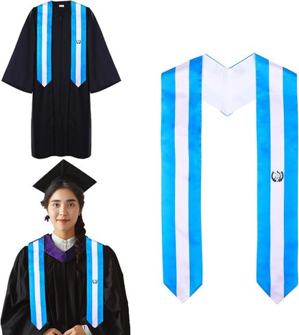 Guatemala Flag Graduation Stole, Graduation Sash for Guatemalan International Students in Saudi Arabia