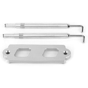 161mm/6.3in Aluminum Car Battery Tie Down Bracket fit for Honda Civic/CRX 1988-2000, etc(Black)