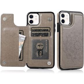 iPhone 11 Case 11 Wallet Credit Card Holder Case,Protective Cover with Card Slot Holder and Leather Case for iPhone 11 6.1Inch (Blue)