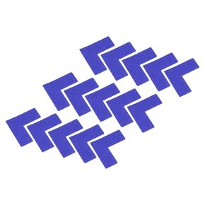 PATIKIL 5s زاوية تحديد الموقع 2x2x0.8 بوصة 15 حزمة علامة أرضية على شكل L لسطح طاولة المكتب، المكتب، أرضية المستودع، أصفر