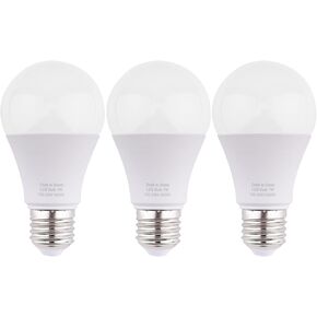 Dusk to Dawn LED Outdoor Light Bulb, 60 Watt Equivalent, 630 Lumen Energy Efficient 7W LED Daylight White, Auto on/Off, Photocell Sensor Light Bulbs, 3-Pack