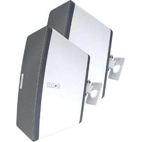 Play 3 Wall Mount Black Pair, Compatible with Sonos Play:3 Only, Twin Pack, Adjustable Swivel & Tilt Mechanism, 2 Mounting Brackets Includes All Fixings
