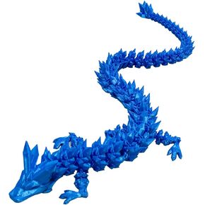 Dragon Eggs with Dragon Inside, 16.5 Inch Large 3D Printed Dragon Egg Articulated Dragon Crystal Dragon Executive Desk Toys Fidget Toy for Autism/ADHD (Black, with Egg)