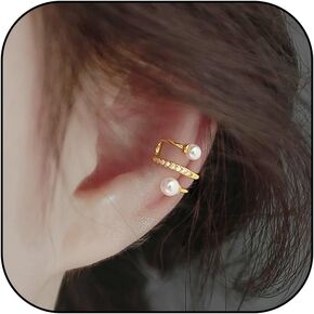Pearl Ear Cuff for Women Trendy Ear Cuffs Earrings Non Piercing Pearl Cartilage Cuff Jewelry Gift for Teen Girls