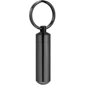 3 Pack Cremation Jewelry Urn Keychain for Ashes for Women Men Cylinder Vial Cremation Urn Necklace Keepsake Ashes Memorial Jewelry (Black Urn Keychain)