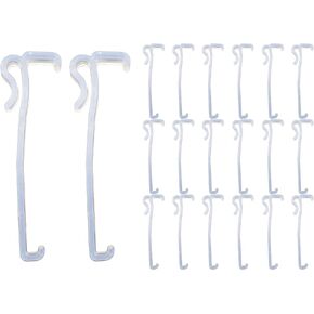 3.25 Inch Clear Plastic Valance Clips, Replacement Clips for Horizontal Blinds Window Valance（20PCS）