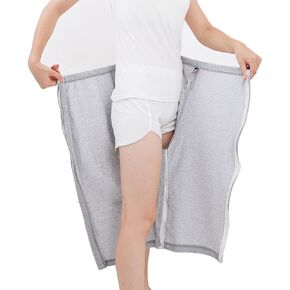 Unisex Side Zipper Bedridden Patient Clothing,Patient Pants,Tear Away Pants,Soft Cotton Material,Hospital Pants for Home Care/Post Surgery/Dialysis/Elderly/Fracture/Disability/Rehab Gray