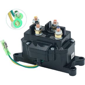 Triumilynn 12V 250A Winch Solenoid Relay Contactor Switch for ATV UTV 1500-5000lbs, Replace Warn 63070 62135 74900 70715 2875714