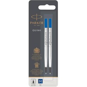 Parker QUINK Rollerball Pen Ink Refill, Medium, Black