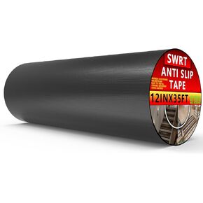 شريط جر مضاد للانزلاق من SWRT، شريط قبضة مقاوم للماء مقاس 10.16 سم × 35 قدمًا للاستخدام الداخلي والخارجي، شريط قبضة عالي التحمل مانع للانزلاق، غير كاشط، احتكاك، لا بقايا للسلالم، خطوة المداس، الحمام in Kuwait