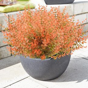 36 Pcs Artificial Fall Grass Plants Outdoor Faux Fall Flowers UV Resistant Autumn Grass Fake Greenery Shrubs Decor for Home Table Centerpiece Party Garden Window Box Thanksgiving Harvest
