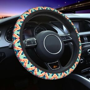 Aztec Steering Wheel Covers Non Slip Neoprene Steering Wheel Protector Cover Universal 15 Inch for Men Women