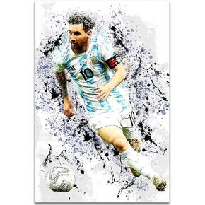 Generic Football Superstar Watercolor Poster, Ronaldo Wall Art Print Poster for Living Room Bedroom Room Gym Decor (16""x24"" Unframed), Gold
