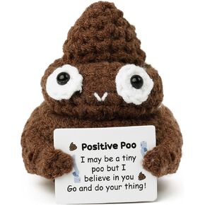 LovesTown Handmade Crochet Poo Toy, Emotional Support Gift Crochet Inspirational Gifts Funny Positive Doll for Friends Office Home in Saudi Arabia