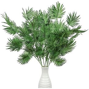 10 Pcs Artificial Plant Branch, Fake Greenery Palm Plant, Realistic Greenery Stem Plant, Long Faux Stem Plants for Vase, 27.5inch Spring Stems Fake Plants for Forest Wedding Home Garden Decoration