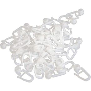 TOPINCN 100Pcs Plastic Carrier Slide Wheels Rollers, Curtain Track Hook Universal Curtain Roll Curtain Accessories Home Curtain Hanger