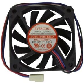 Evercool 60 x 60 x 10mm High-Speed Fan 3pin, EC6010HH12CA