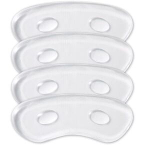 4 أزواج من وسادة قبضة الظهر من الجل الشفاف، وسادة كعب لاصقة ناعمة من السيليكون مضادة للانزلاق مناسبة للكعب العالي مع حشوات أحذية كبيرة جدًا، نعل داخلي نسائي مضاد للانزلاق بكعب عالٍ in Kuwait