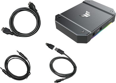 ASUS TUF GAMING CAPTURE BOX-4KPRO (4K144 | 2K144 | Full HD 240 HDR Passthrough، 4K60 | 2K120 | التقاط Full HD 120، USB Type-C 3.2 Gen 2، HDMI 2.1، دعم VRR، القياس على اللوحة، معتمد لـ OBS™ ) in Saudi Arabia