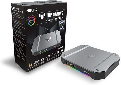 ASUS TUF GAMING CAPTURE BOX-4KPRO (4K144 | 2K144 | Full HD 240 HDR Passthrough، 4K60 | 2K120 | التقاط Full HD 120، USB Type-C 3.2 Gen 2، HDMI 2.1، دعم VRR، القياس على اللوحة، معتمد لـ OBS™ ) in Saudi Arabia