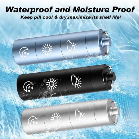 3 Pcs Keychain Pill Container Daily Waterproof Pill Case Organizer Aluminum Alloy Portable 3 Compartment Pill Box Keychain Small Pill Holder Travel for Men Women Medicine Fish Oil Supplement in Saudi Arabia