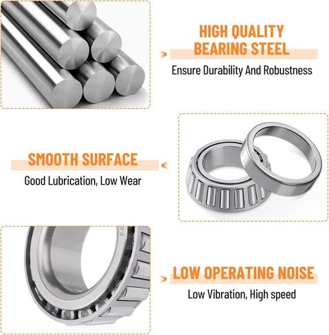 2 Set Trailer Axles Bearings Kit: 30205 Bearings Races TC 30x52x10mm Seals Dust Covers Cotter Pins Fit for 25mm Axles Trailer Wheel Hub in Saudi Arabia